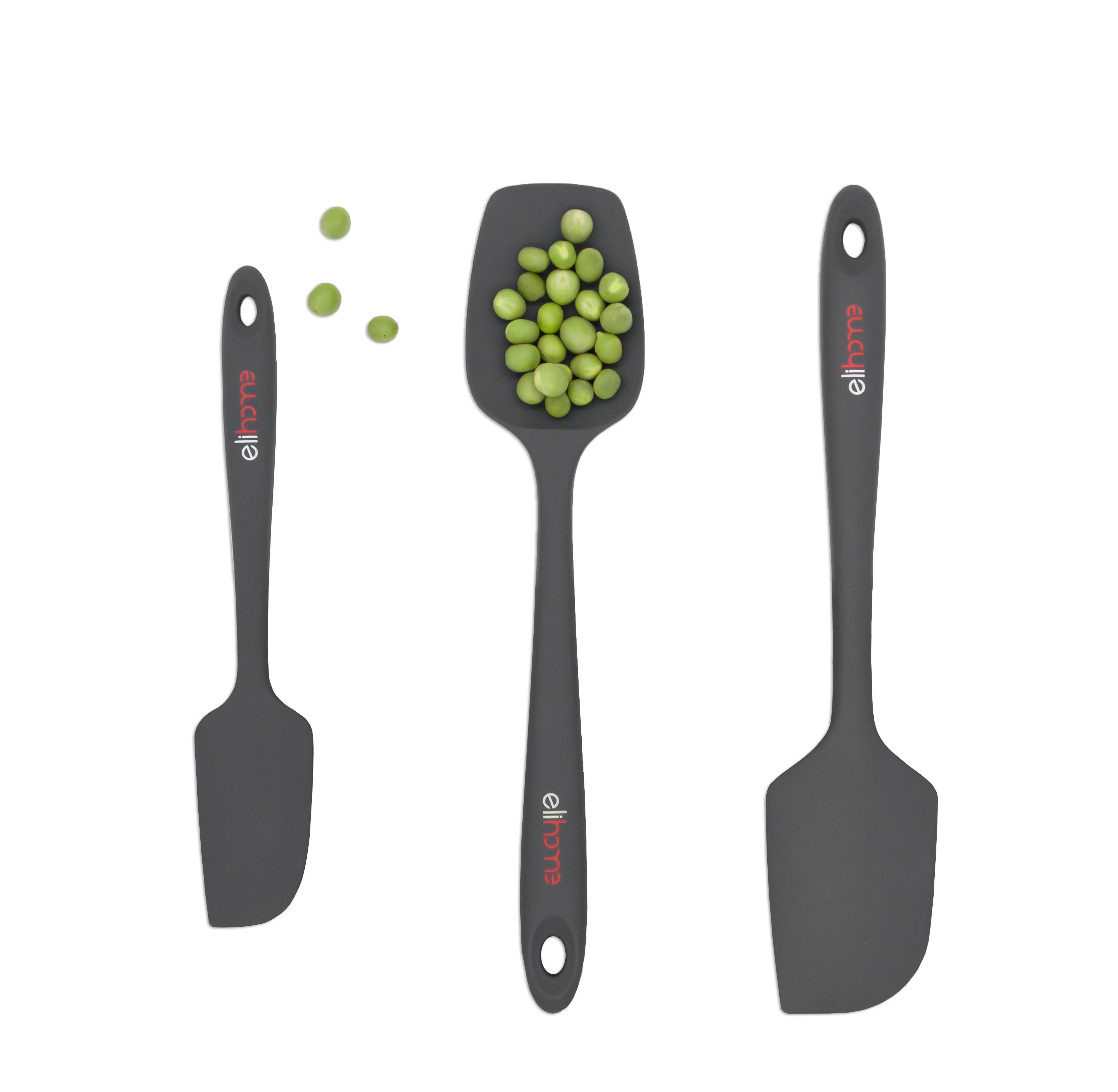 8 Piece Silicone Spatula Set - Teal Grey