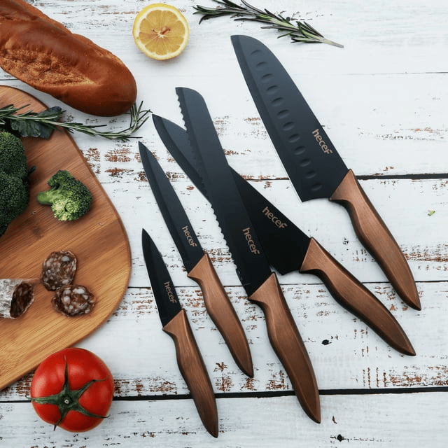 High Carbon Stainless Steel Chef Cooking Knives with Blade Guards