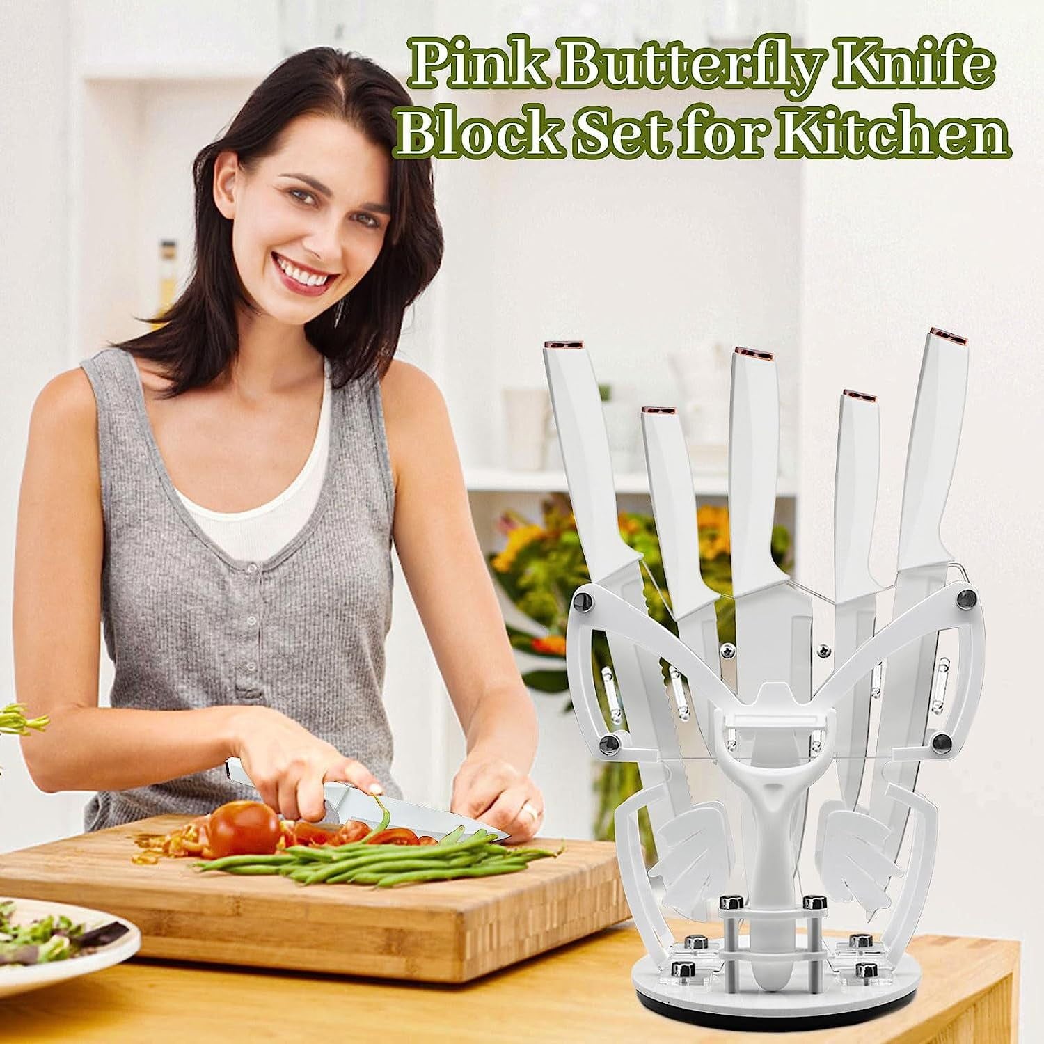 7-Pieces Stainless Steel Knives Set with Block