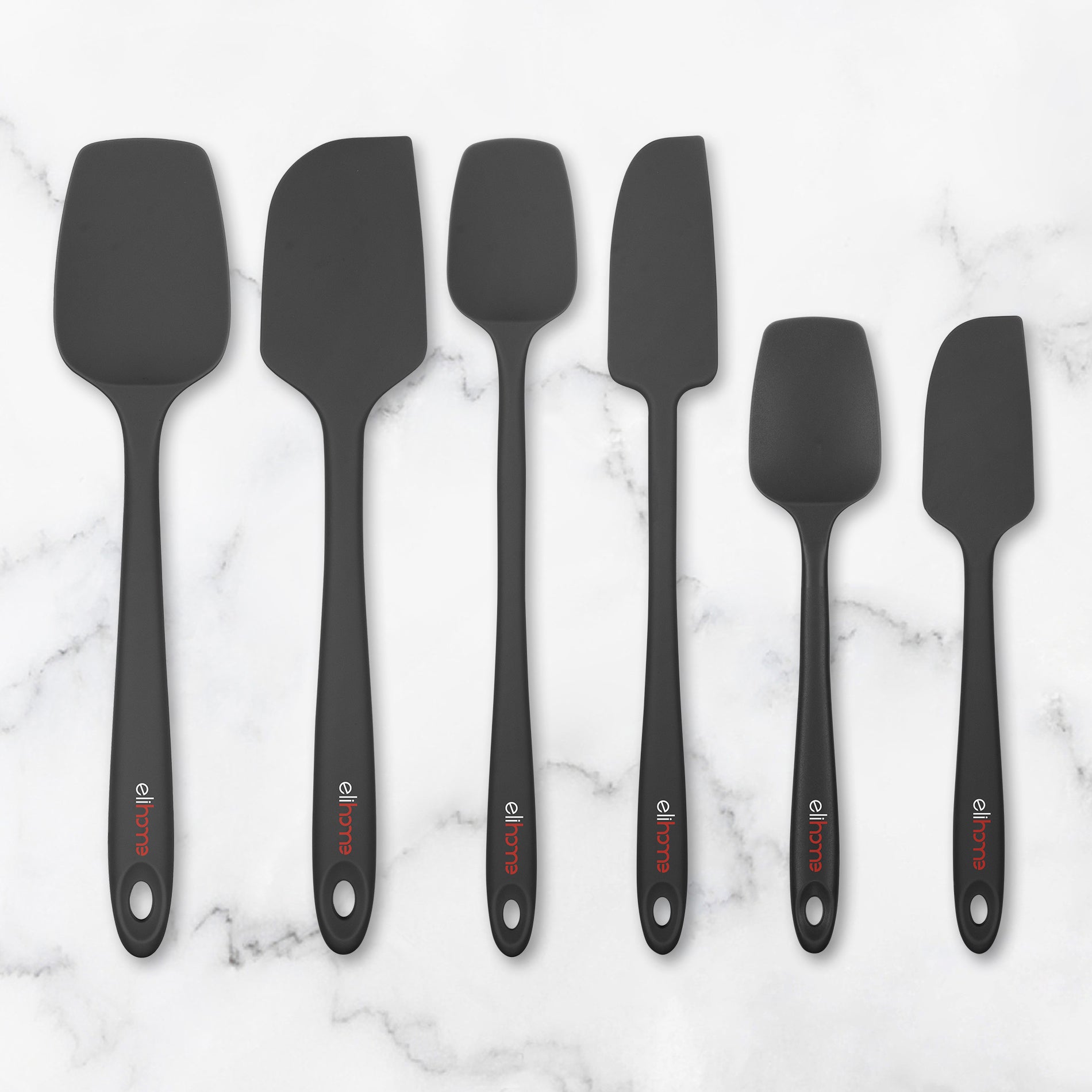 8 Piece Silicone Spatula Set - Teal Grey
