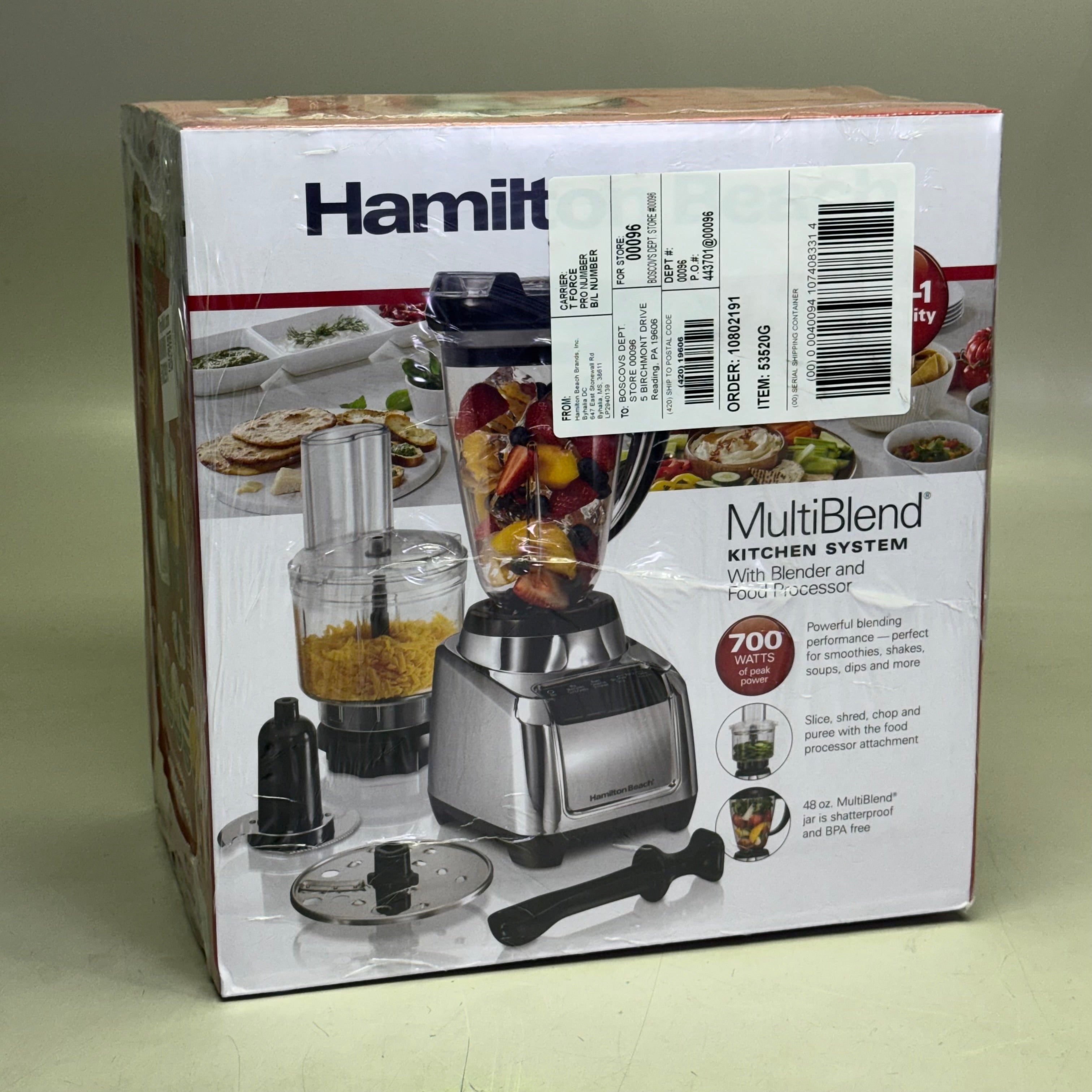 HAMILTON BEACH Kitchen System With Blender & Food Processor