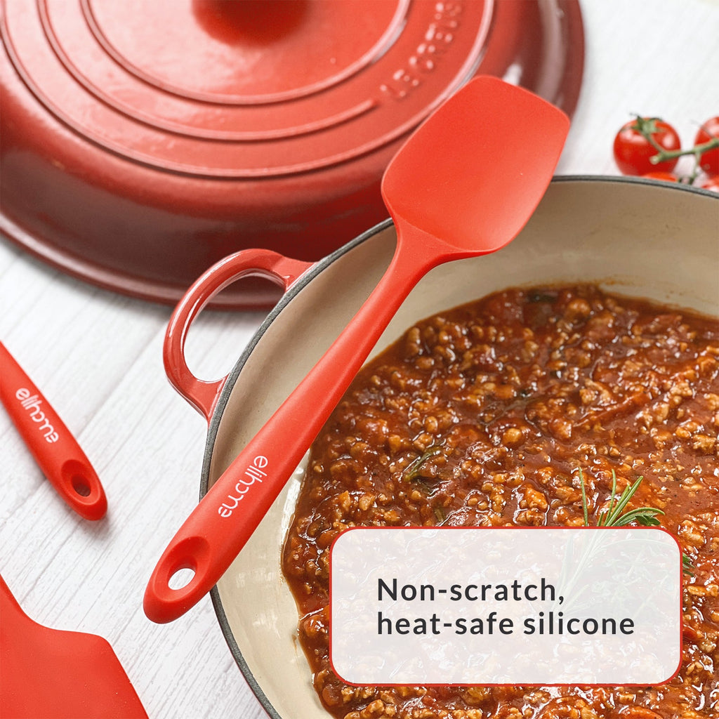 8 Piece Silicone Spatula Set - Teal Grey