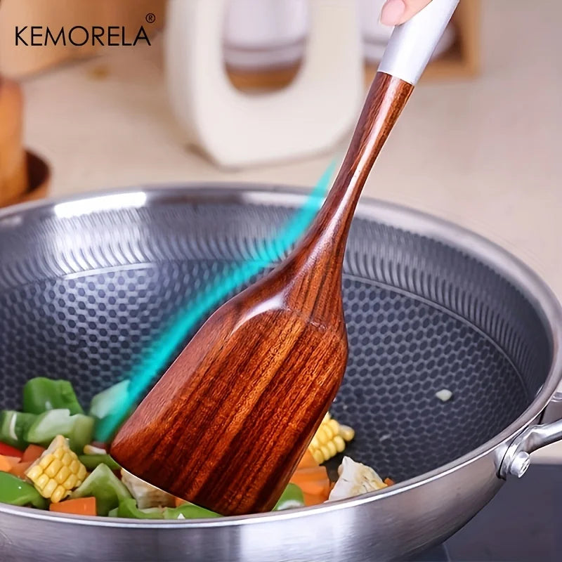 DecorBites™ 7-Piece Thai Wooden Cooking Utensil Set | Eco-Friendly Kitchen Tableware