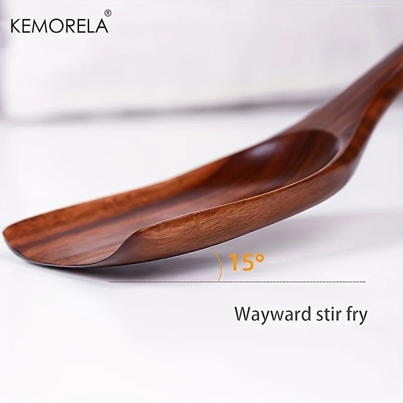 DecorBites™ 7-Piece Thai Wooden Cooking Utensil Set | Eco-Friendly Kitchen Tableware